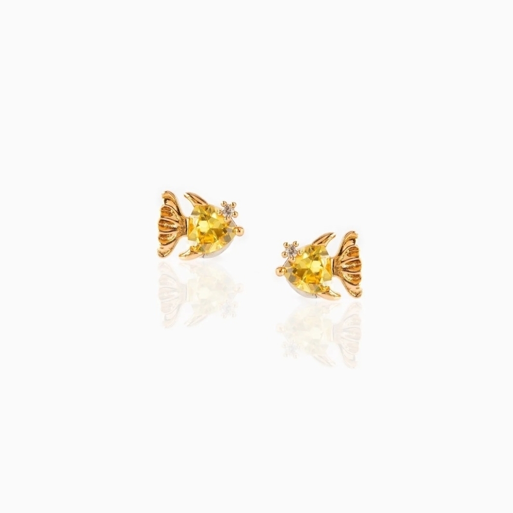 Tiny Tropical Fish-Shaped Earrings